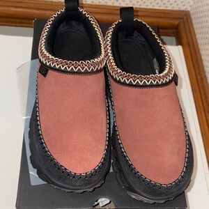 UGG Brown Loafers with Black Sole and Contrast Stitching